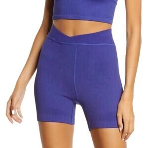 Free People Free Throw Ribbed Short In Outerspace- blue Size medium New‎ w/ tags